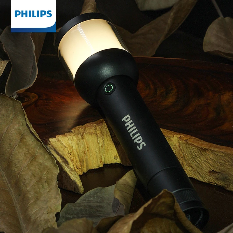 Philips SFL2187 Portable Flashlight & Camping Lamp 2 in 1 Design 4 Lighting Modes Flashlights for Self Defense Hiking Fishing