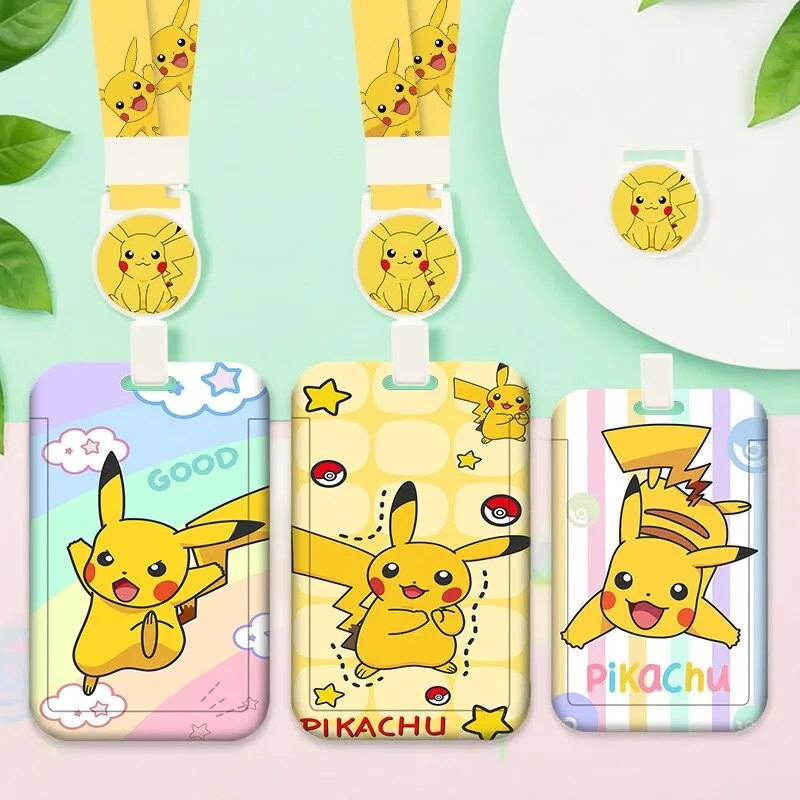 

Anime Pokemon Pikachu Adjustable Card Holder Bank Card Student ID Card Subway Card Meal Card Business Card Storage Card Holder