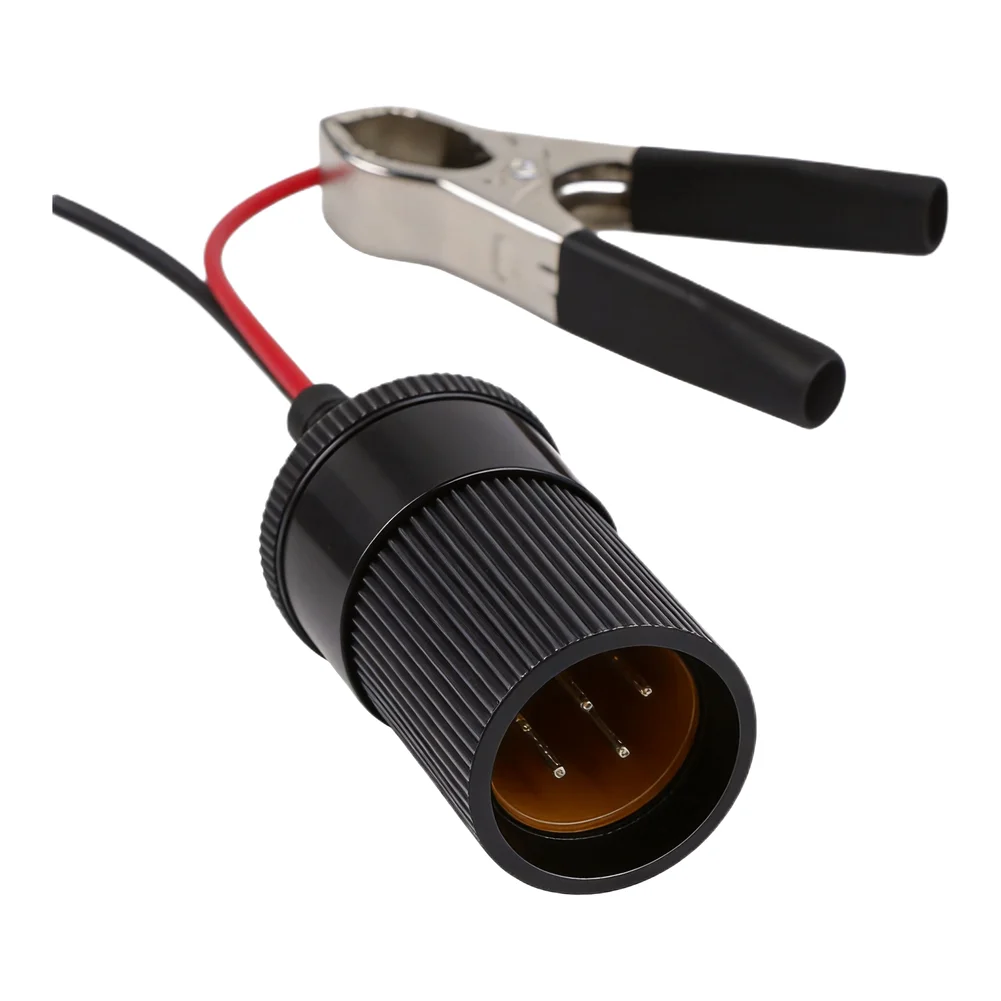 Black Red 12V Car Adapter 12V DC Outlet Connection Cable Car Outlet Adapter DC Power Socket Easy Installation Process