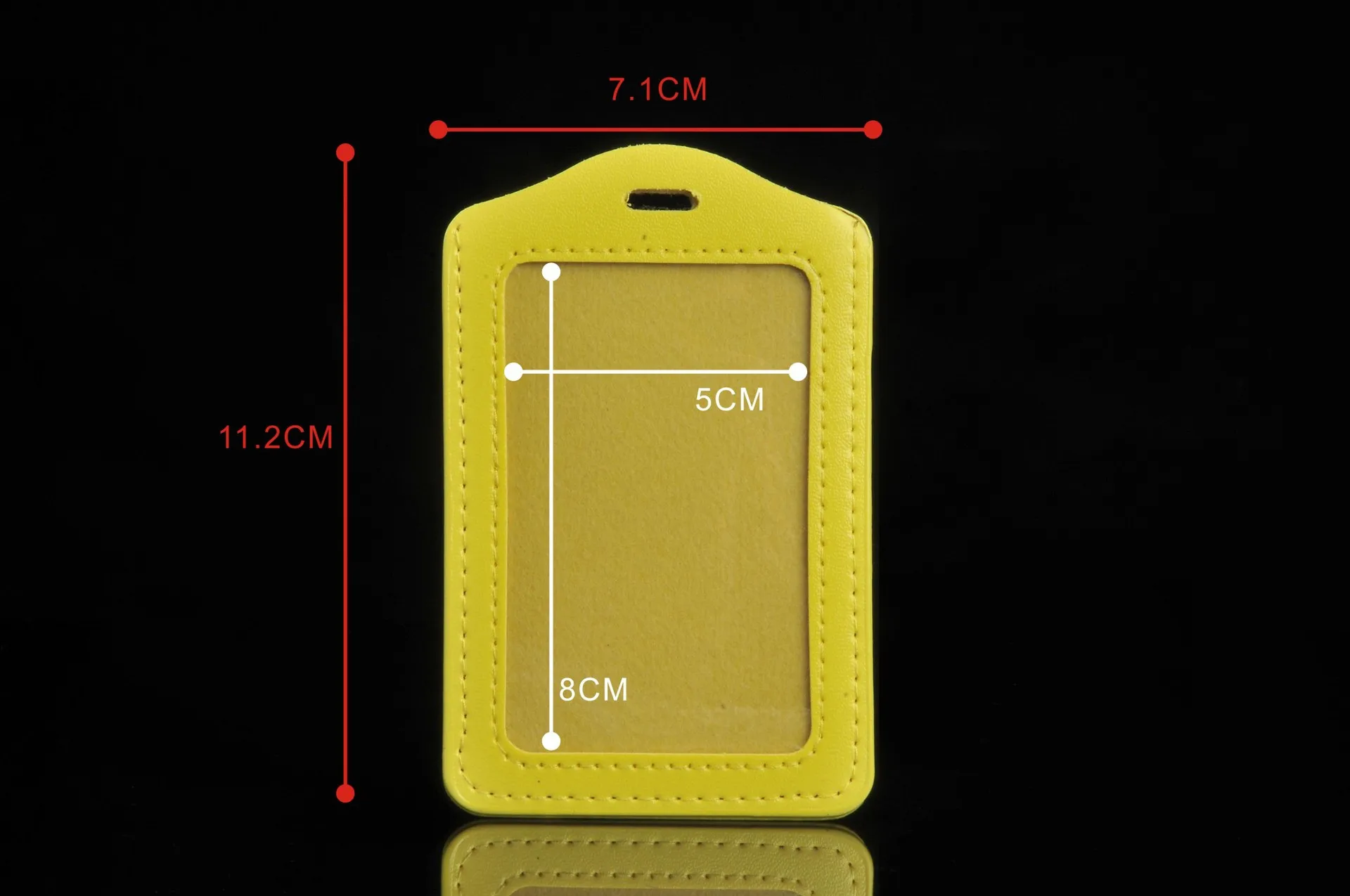 PU Leather ID Tag Name Badge Holder Bus Pass Work Card Case Cover Work Permit Case Sleeve Horizontal Vertical Style Available