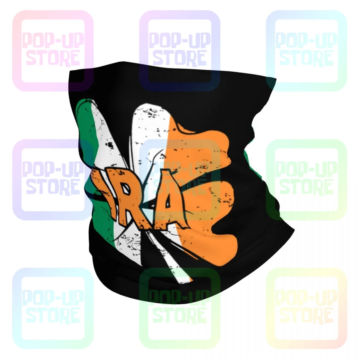 Ira Cute St Patricks Day Irish Shamrock Ireland Flag Army Pride Neck Gaiter Bandana Scarf Face Mask Half Mask