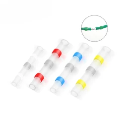 50pcs/Bag Waterproof Solder Seal Butt Connector Kit with Heat Shrink Tube - Ideal for Electrical Wiring and Cable Connections