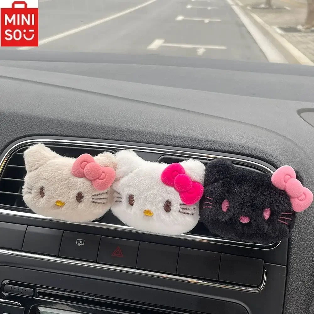 

MINISO HelloKitty Car Air Outlet Plush Ornaments Aromatherapy Air Conditioning Outlet Decoration Cartoon Decoration Universal