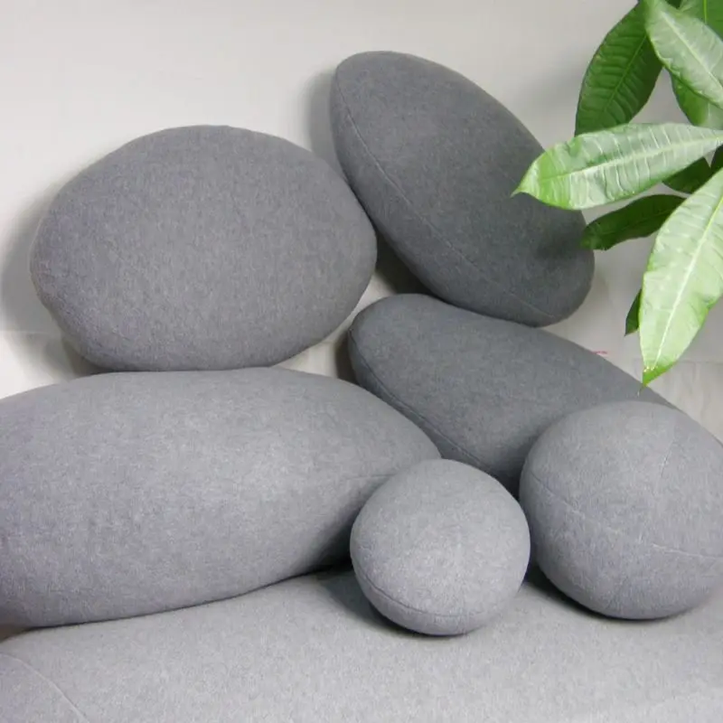 Creative simulation pebble throw pillow stone cushion seat pier oversized lazy sofa home furnishings props