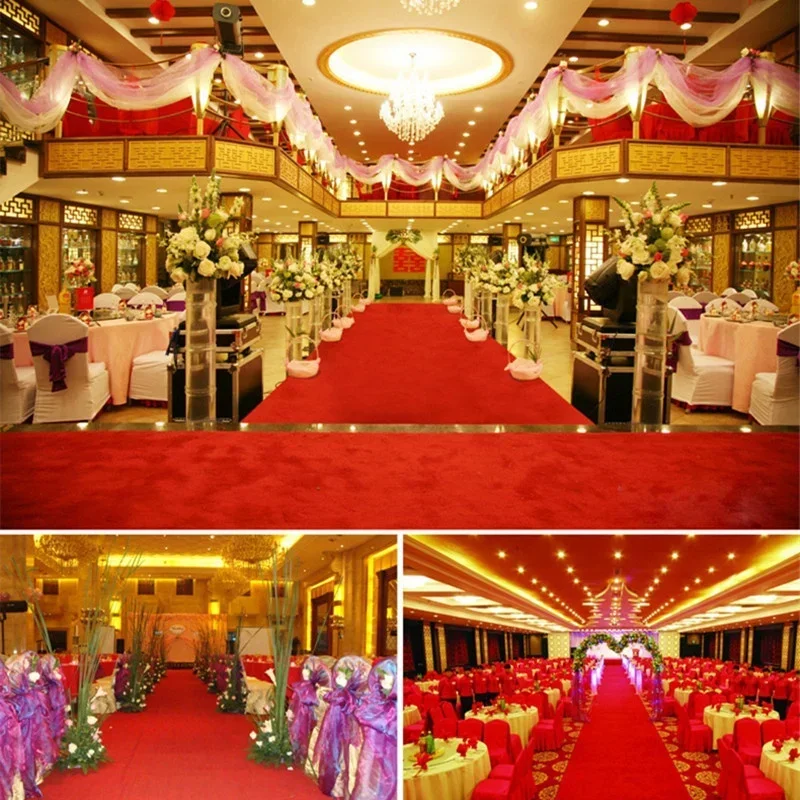 Hochzeitsteppich, exquisit, hochwertig und stimmungsvoll, Hochzeits-Gangläufer-Teppich, roter Teppich, für drinnen und draußen, Hochzeitsteppich, Party – Detail 11