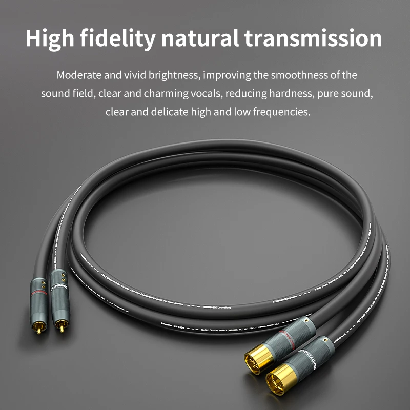 6N OCC hifi cable XLR to RCA stereo high-performance audio cable mixing console amplifier adapter audio connection cable