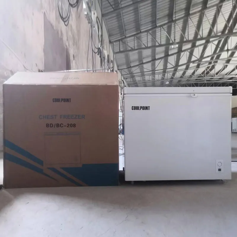 DC 12v/24v deep chest solar freezer direct cooling solar freezer view 3