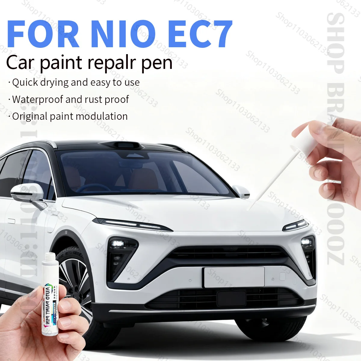

Ручка для ремонта автомобильной краски, аксессуары для ремонта царапин, синий, зеленый, фиолетовый, белый, черный, красный, серый, золотой для 2022-2025 NIO EC7