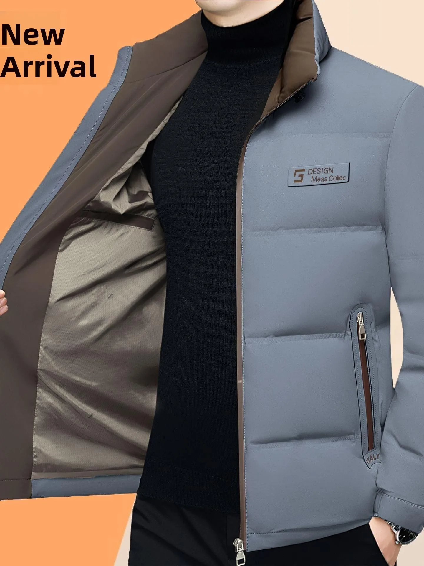 

Новая зимняя мужская короткая легкая утепленная куртка из гусиного пуха, повседневная, теплая, мягкая, удобная, для города и отдыха