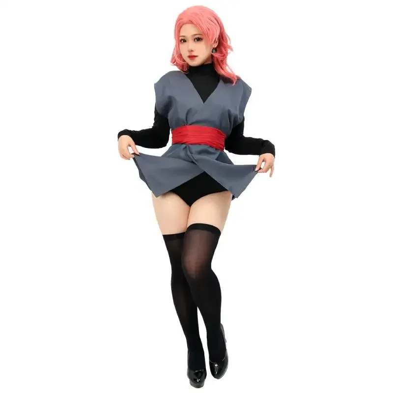 WSIX Kung Fu costume black bodysuit women's US size anime Super Goku Black Zamasu Kai cosplay costume outfits Halloween suit