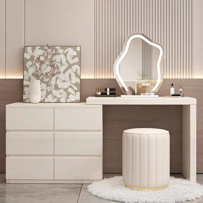 

Beautiful Modern Dressing Table Nordic Chair Large Makeup Dressing Table Bedroom Storage Mirror Coiffeuse De Chambre Furniture