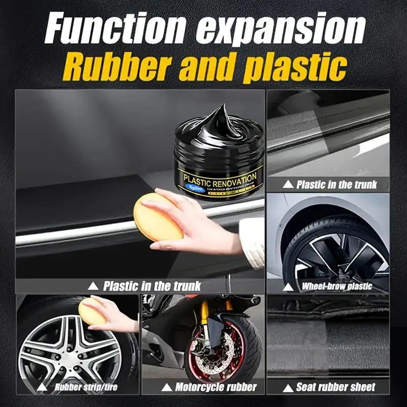 New Car Leather Plastic Refurbishment Cream Anti-Scratch Repair Wax Auto Interior Seat Steering Wheel Restorer