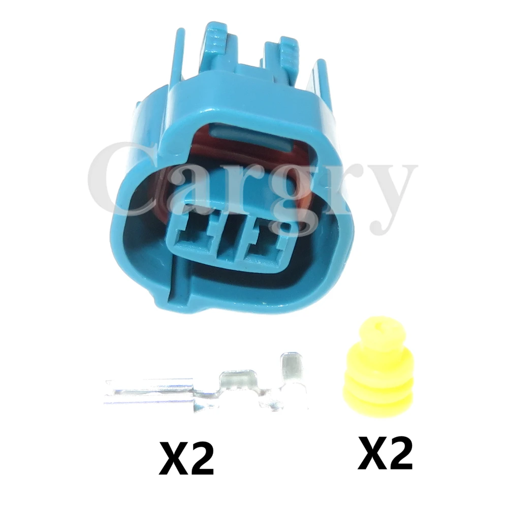 1 Set 2P Car Canister Solenoid Valve Cable Harness Socket 6189-0031 Blue AC Assembly Auto Wire Connector For Toyota