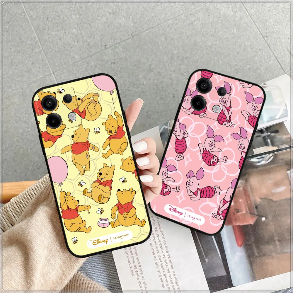 Winnie The Pooh Piglet Tigger Case For Redmi Note 13 12 12S 12T 11 11S 11T 11E 10 10S 10T 9 9S 9T 8 7 7S 6 5 Pro Plus Max Cover