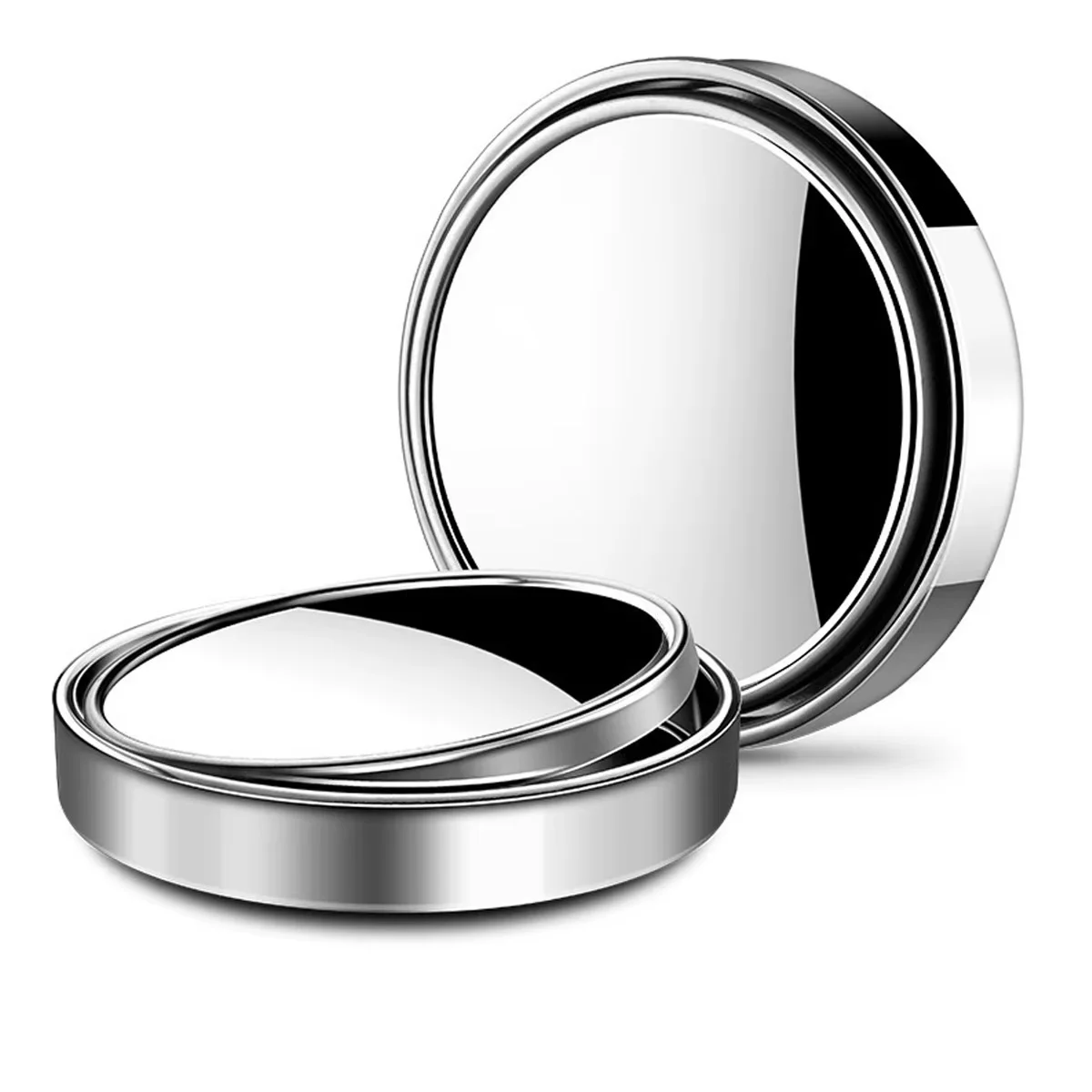 Set of 2 Adjustable 360° Blind Spot Mirrors – Round-Frame Wide-Angle Convex Auxiliary Mirrors for Cars (Ideal for Reversing)