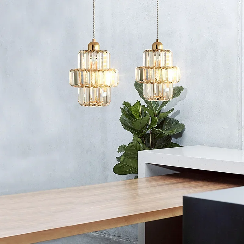 Creative Nordic Internet Celebrity Restaurant Crystal Chandelier Postmodern Bedside Balcony Study Window Small Chandelier