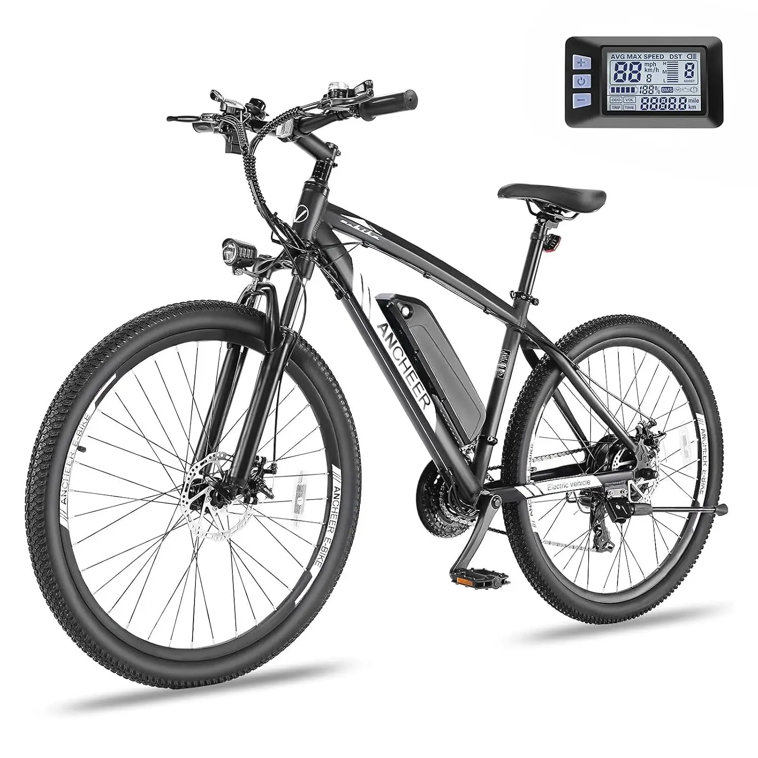 Electric Bike Adults 750W 48V 499Wh Battery 60 Miles Range 27.5'' Mountain Ebike LCD Display 21 Speed Fast Charge, Customized