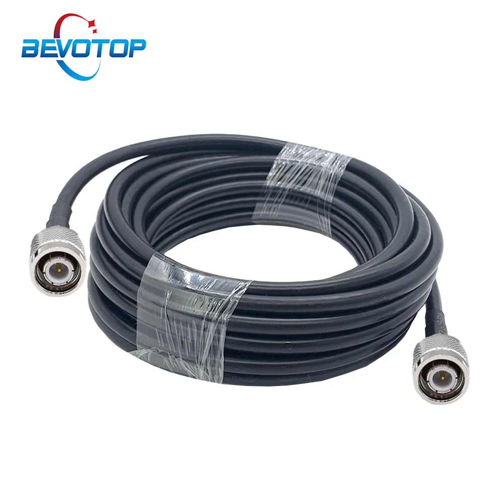 BEVOTOP Wtyk męski TNC do złącza męskiego TNC Przedłużacz koncentryczny RF Kabel połączeniowy RG58 50-3 50 Ohm Kabel 50CM 3M 10M 30M 50M