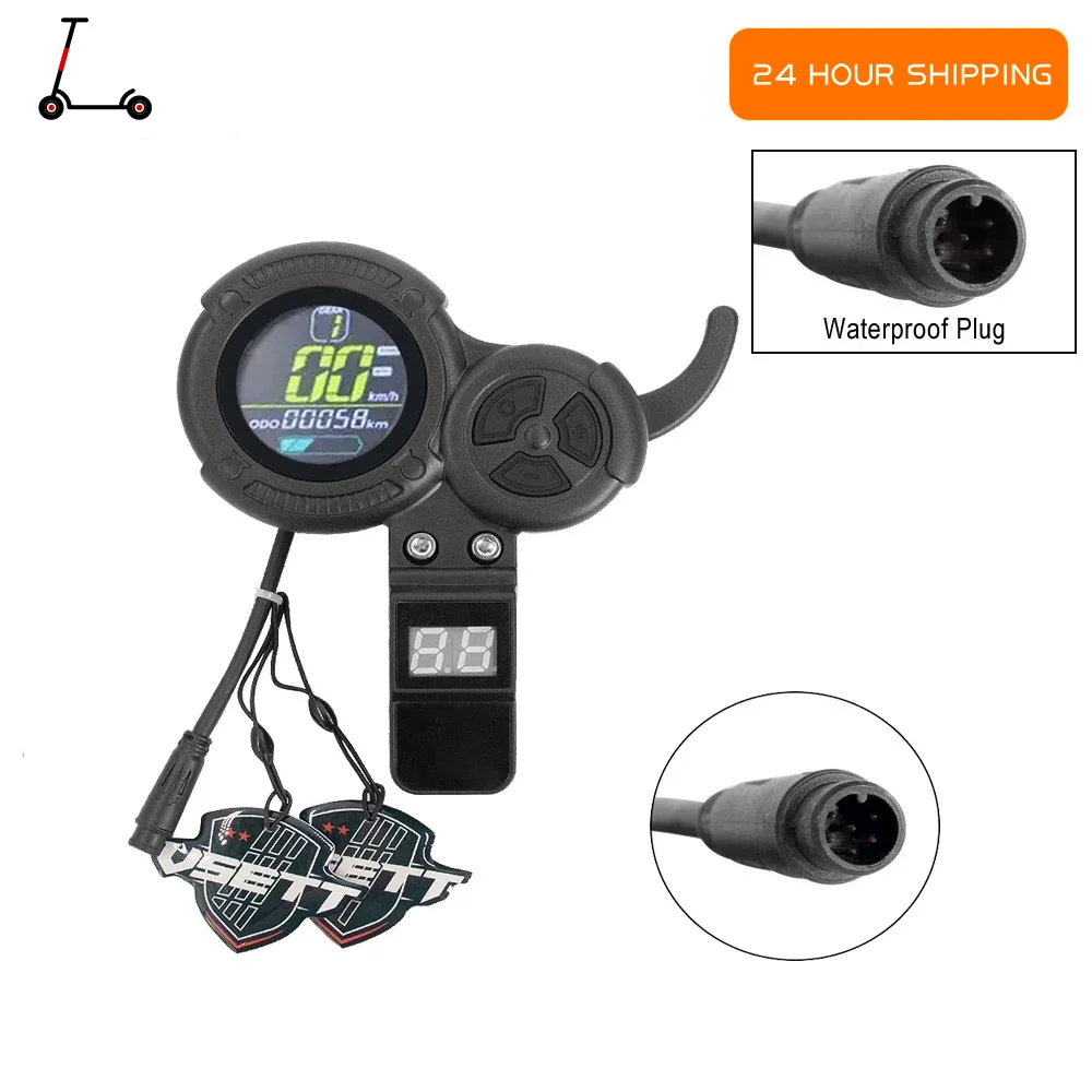 

6 Pin Plug LCD Accelerator Throttle for VSETT 8 8+ 9 9+ For ZERO 8 9 10 8X 10X E-Scooter Speedmeter Odometer Display Throttle