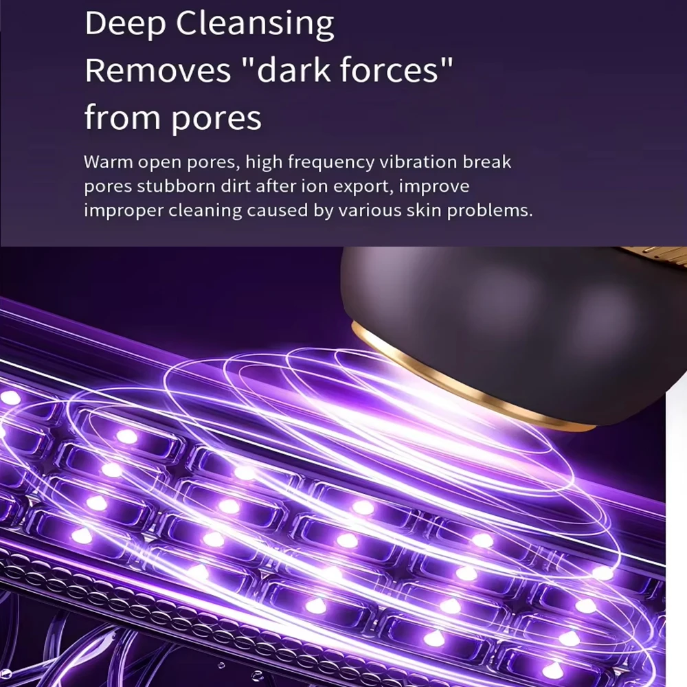 Microcurrent Face Lifting นวดประคบร้อนเย็น Deep Cleansing Facial Skin Care อุปกรณ์ความงาม EMS Facial Massager Eye Care