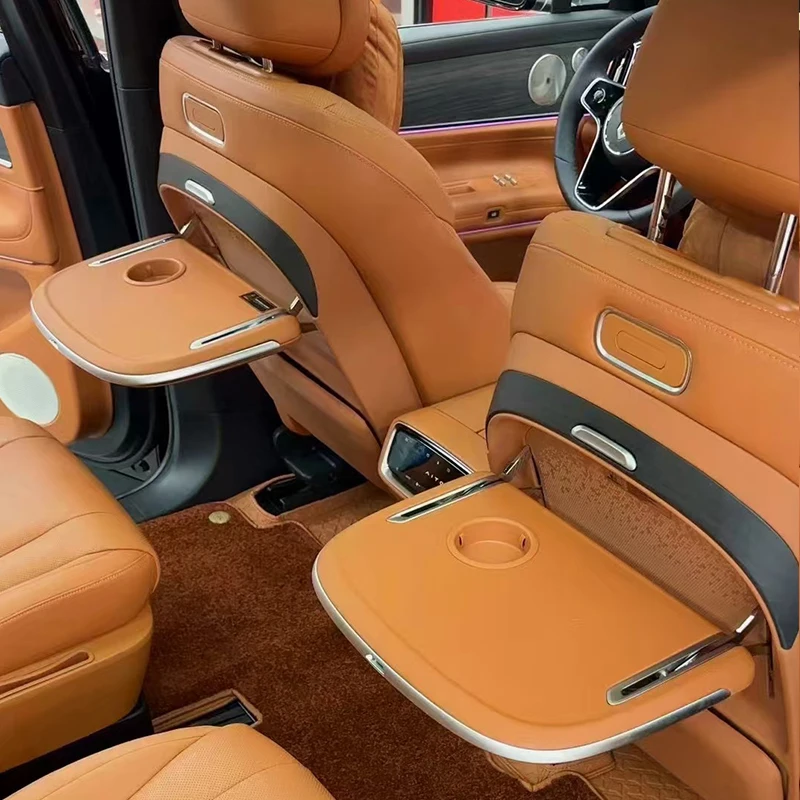 

Роскошный стол на заднее сиденье автомобиля, беспроводная зарядка, бизнес-автомобиль, обеденный стол, аксессуары для интерьера