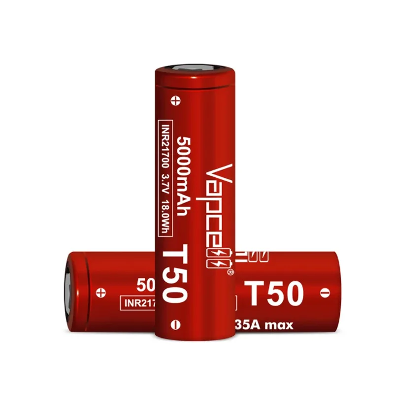 Original Vapcell T50 INR21700 Battery 5000mah CDR 20A Max 35A 3.7V High-power Rechargeable Li Ion Battery For VapeMod Toys UAV view 4