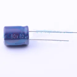 10PCS 80V82UF  Volume 10X13 Electrolytic Capacitor 82UF 80V  ERS1BM820G13OT Long Lifespan NEW