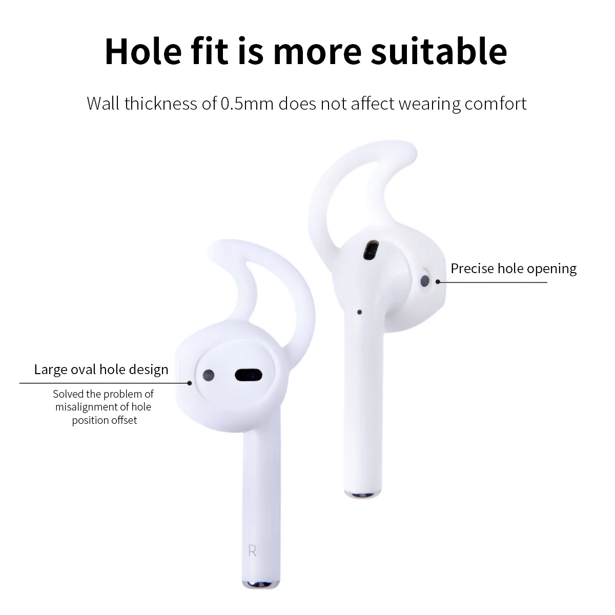 4 pezzi auricolari in Silicone per Apple Airpods auricolari auricolari per OPPO Enco Air Tips XIAOMI Air2 cuffie gancio per l'orecchio Anti-goccia