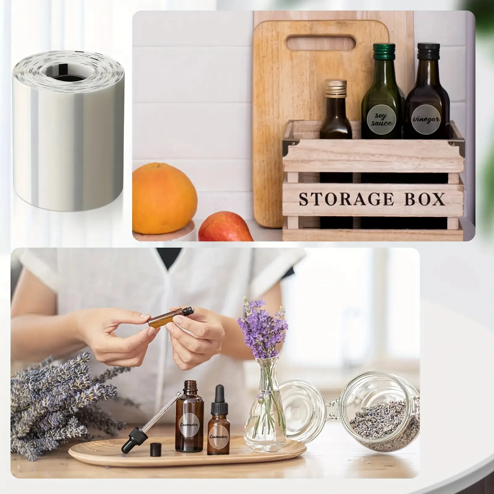 4 لفات من ورق الملصقات الحرارية الشفاف ذاتي اللصق - متوافق مع الطابعات الحرارية B3S/M200/M210/M110، مقاس 50 × 50 مم/1.97 بوصة #6