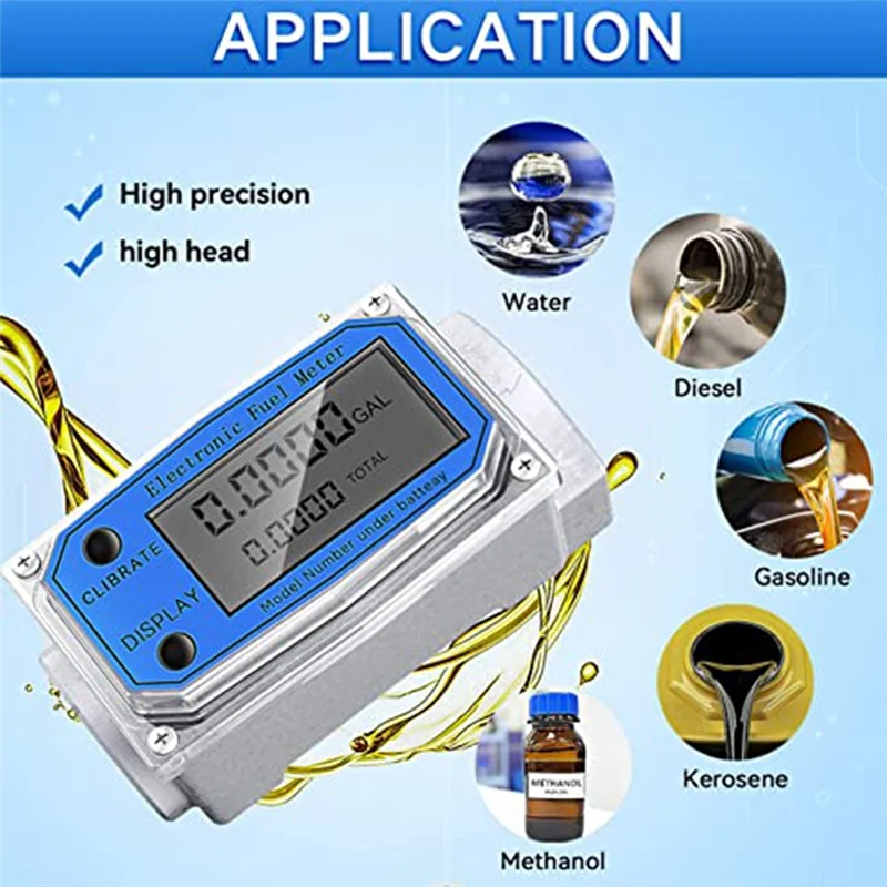 Fuel Flowmeter-Water Flow Meter Accuracy Flow Meter for Measure of Water Crude Oil, Methanol Gasoline Liquid Flow