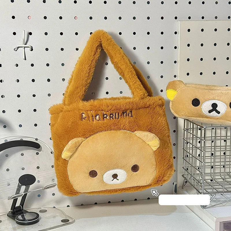 حقيبة Rilakkuma Kawaii Cartoon Anime حقيبة يد كروس لمستحضرات التجميل والسفر حقائب تخزين للنساء والفتيات هدية عيد الميلاد والكريسماس #5