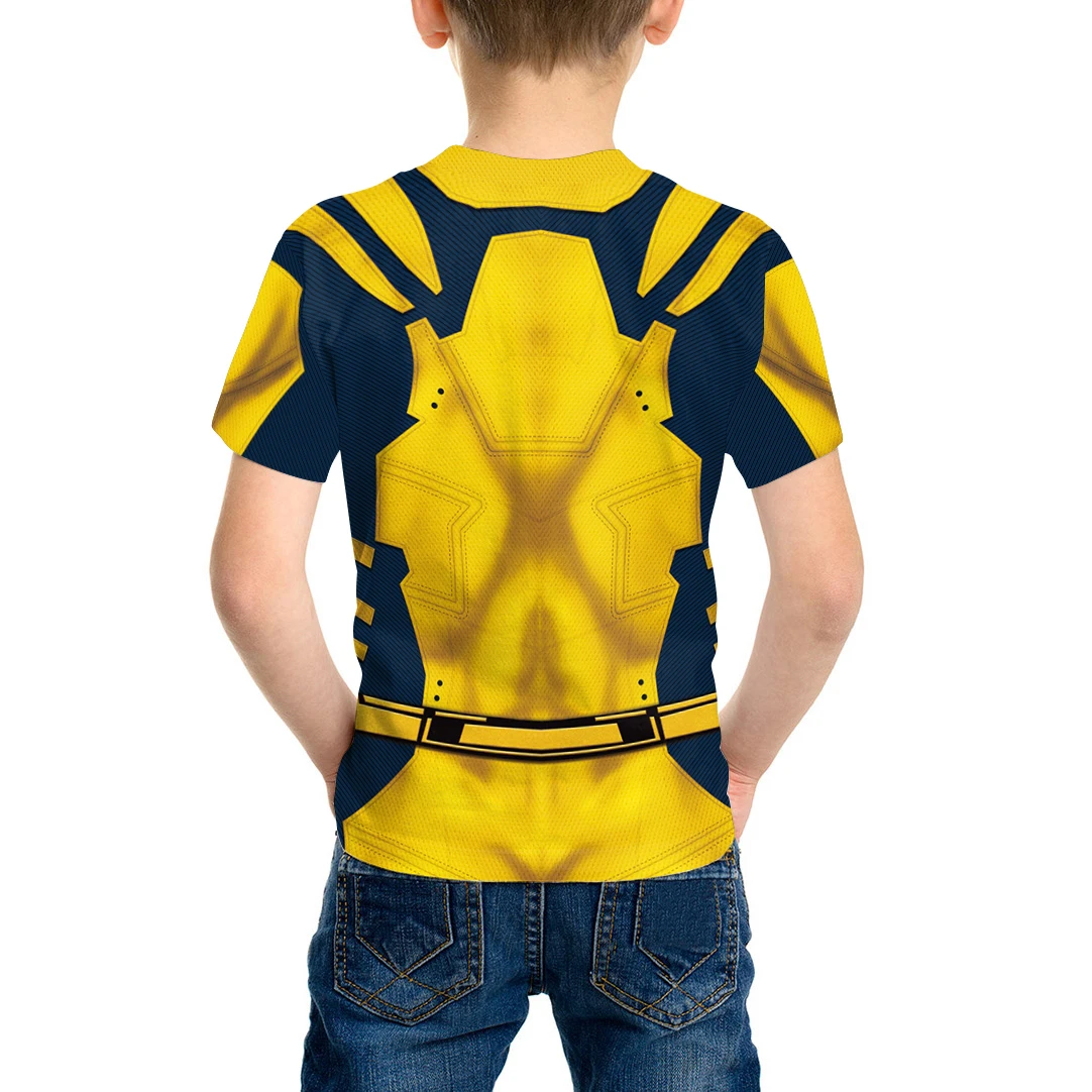 Costume de cosplay de film d'Halloween pour enfants, impression musculaire, déguisement Y-Boys, fête de carnaval, t-shirt drôle, vêtements pour enfants