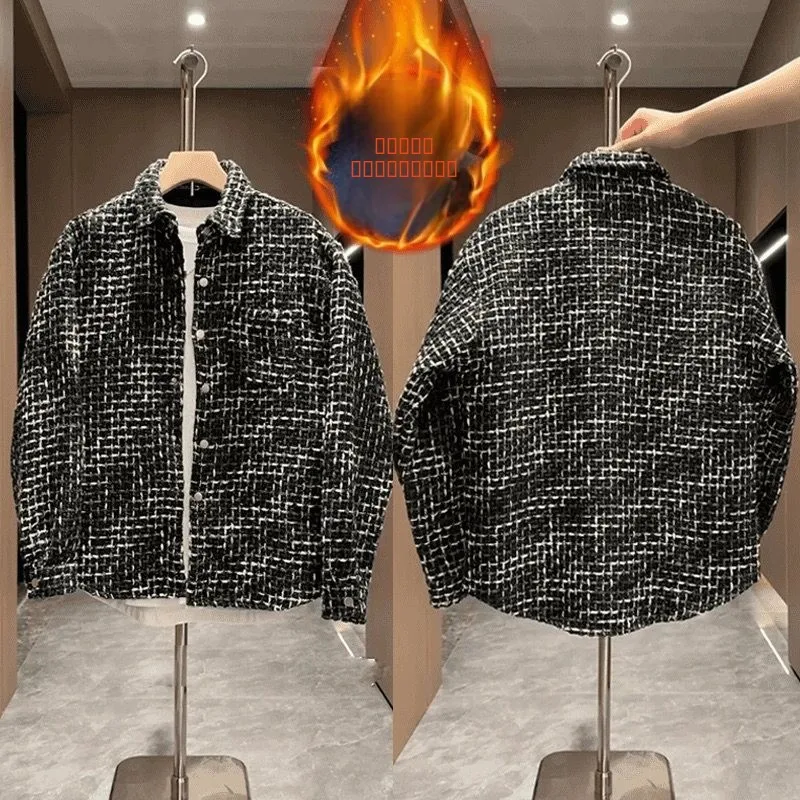 

Утепленная хлопковая куртка для мужчин: теплая зимняя куртка премиум-класса в стиле Small Fragrance, приталенного кроя, для молодежи