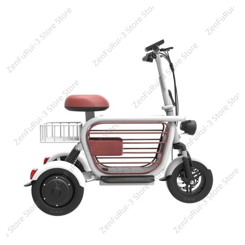 Electric Tricycle Small Recreational Scooter, Battery Powered Mobility Vehicle For Daily Entertainment Travel