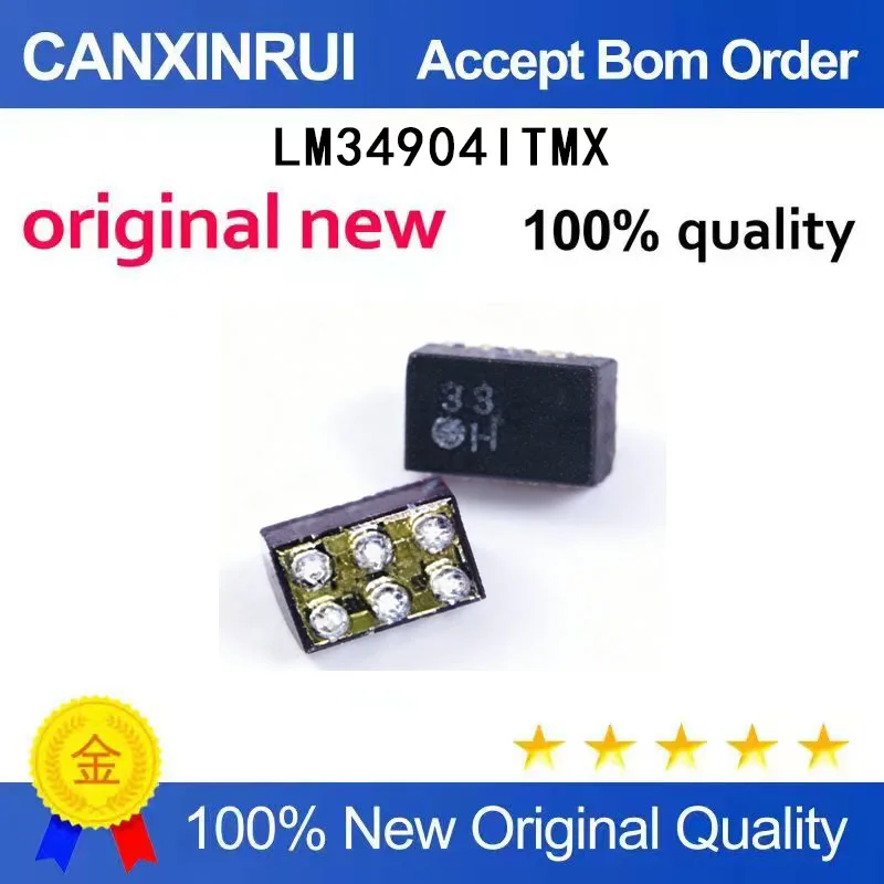 

(5-100 Pieces) LM34904ITMX/NOPB LM34904 silk screen 33 H brand new BGA