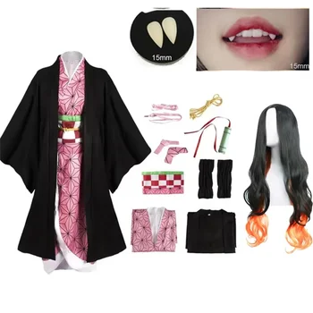 New Kamado Nezuko Cosplay Costume Japanese Anime Carnival Party Adult Uniform Girl…