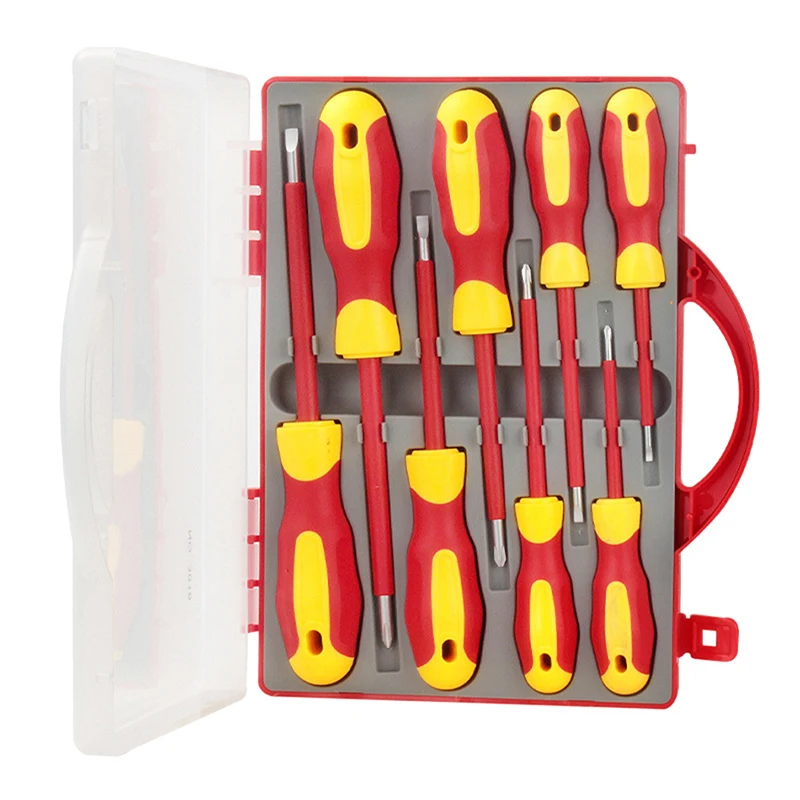 8-piece insulated screwdriver set, magnetic cross screwdriver, household electrician maintenance tool