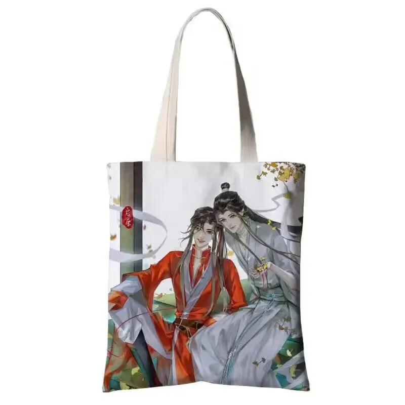 Anime Heaven Official’s Blessing Canvas Casual Shopping Shoulder Bag Handbag Tian Guan Ci Fu Hua Cheng Xie Lian Tote Books Bag