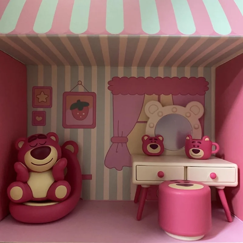 52TOYS Blind Box Disney Lotso's Room Series Anime Toys Blind Boxes Mystery Box Bear Model Ornament Girl Kids Toys Birthday Gift