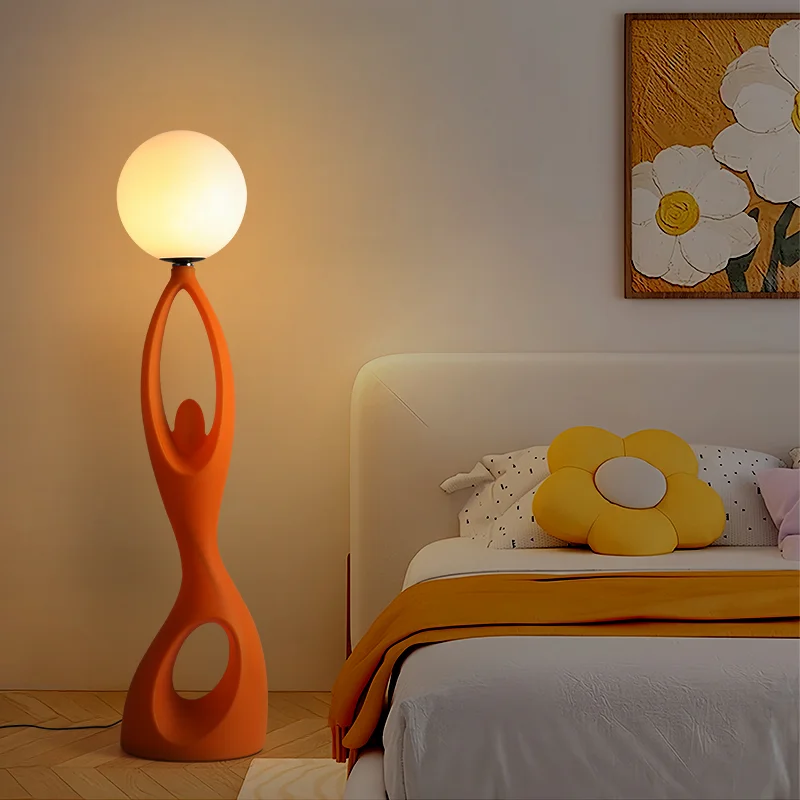 Hotel Living Room or Bedroom with Modern Art Light Emitting Diode Floor Lamp - High Quality Contemporary Station Light