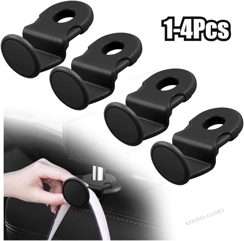 Car Back Seat Hook Car Interior Organizer Accessories 20KG Heavy Duty for Grocery Bag Car Headrest Hanger Hidden Car Seat Hook