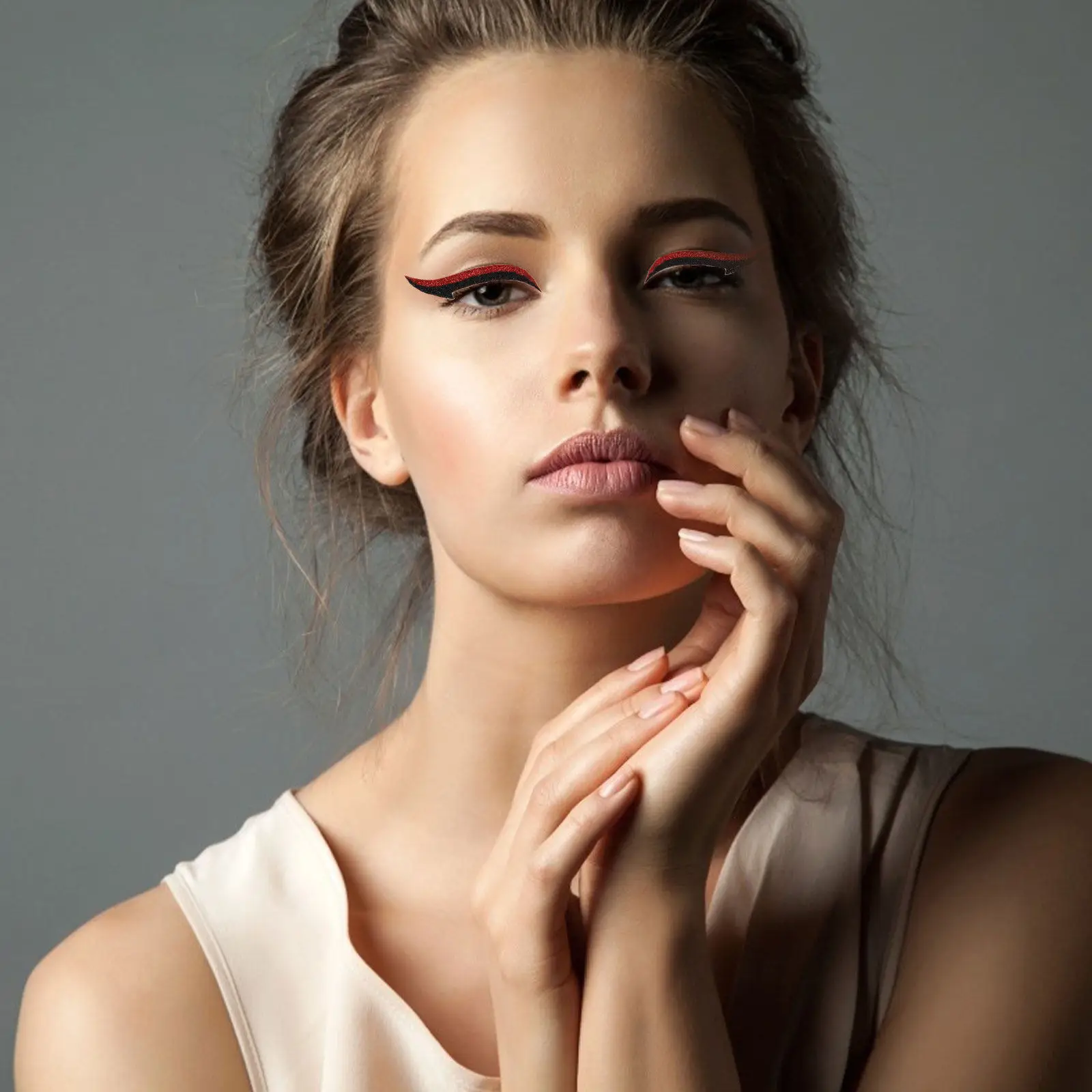 40 Pares de Adhesivos para Delineador de Ojos, Cinta Adhesiva Reutilizable para Párpados Dobles, Adhesivos Invisibles para la Piel de los Ojos para Maquillaje de Mujer, Cintas Adhesivas Reutilizables para Párpados Dobles