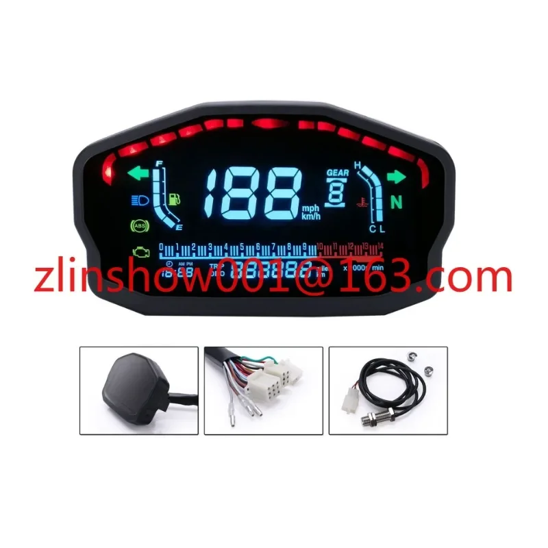 12V Universal 600cc 4 cylinder ABS LCD Digital Tachometer tablero para moto Speedometer Odometer Waterproof Motorcycle Meters