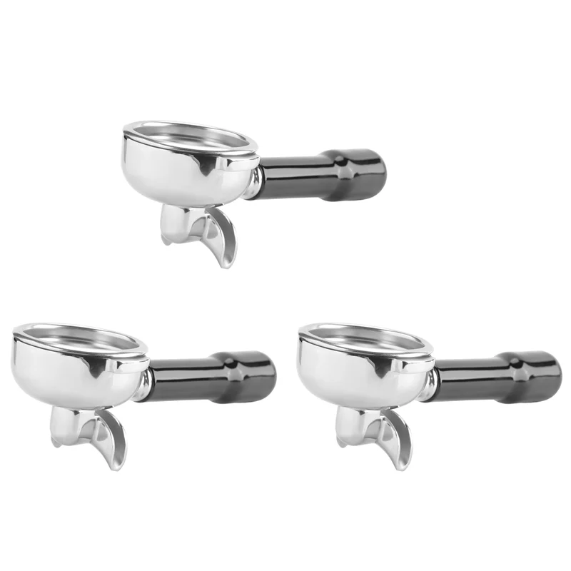 UNCL 3 قطعة 58 مللي متر ماكينة القهوة من الفولاذ المقاوم للصدأ حامل مرشح بدون قاع Portafilter لصاروخ/Expobar مزدوج الفم/E61