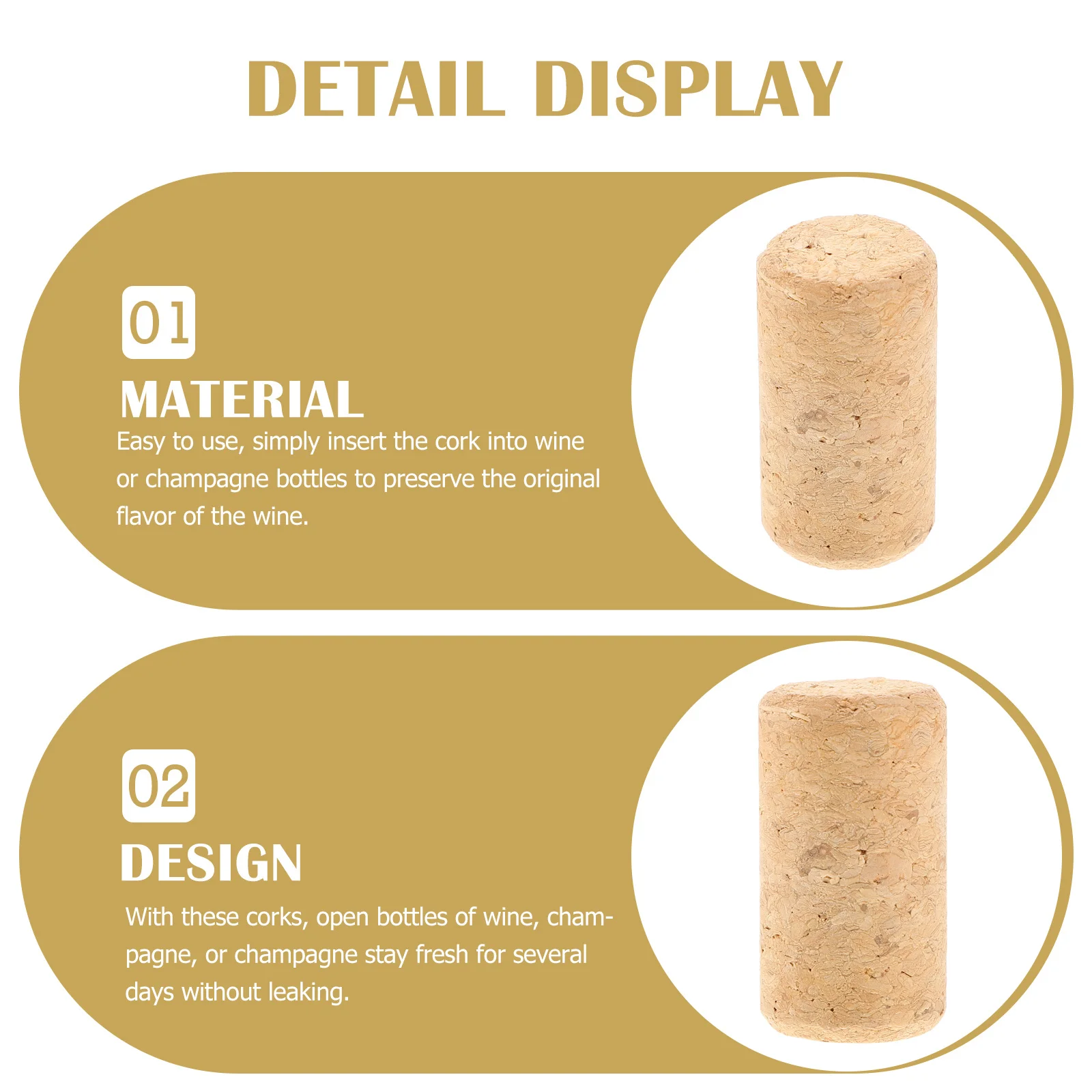 

20Pcs Wine Bottle Stopper Airtight Seals Reusable Corks for Home Bar Restaurants Clubs Beverage Storage Wine Bottle Cork