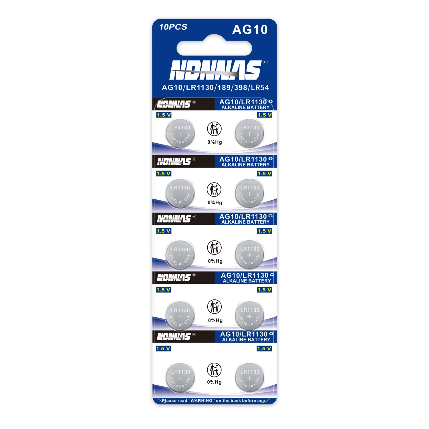 AG10 LR1130 1.55V Button Battery LR 1130 SR1130 389A LR54 L1131 For Watch Hearing Aid Flashlight Calendar Toys Alkaline Battery