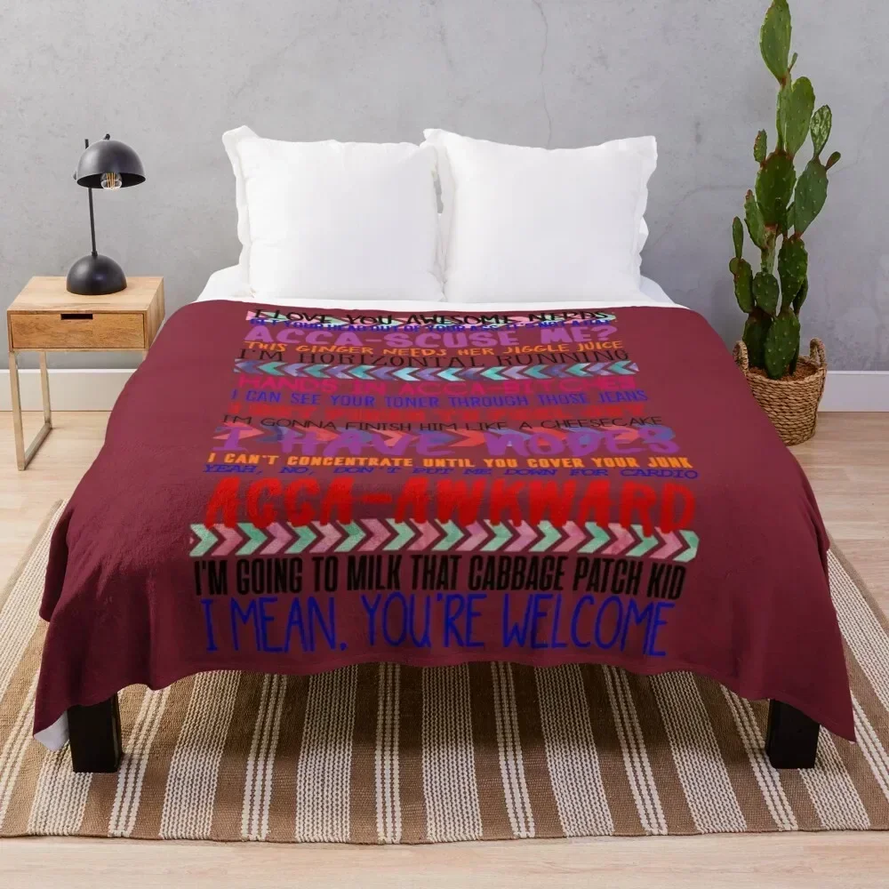 

Pitch Perfect Quotes Throw Blanket Stylish Decor Blanket Gift for Friends Roommate