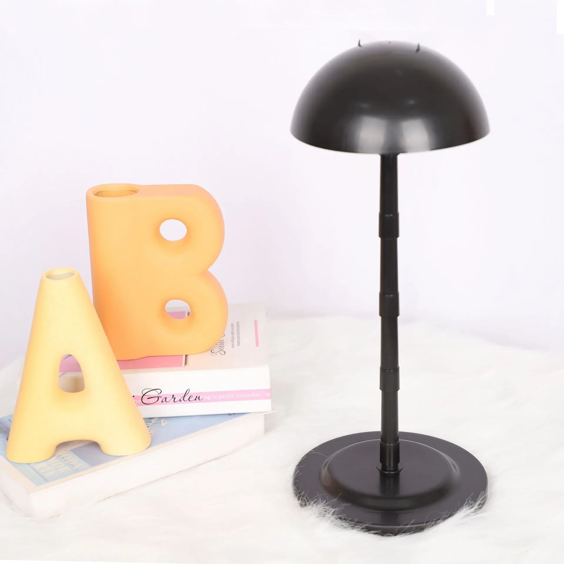Supporto per parrucca staccabile per display Supporto per parrucca regolabile Base stabile per acconciature e stoccaggio Adatto per cappelli
