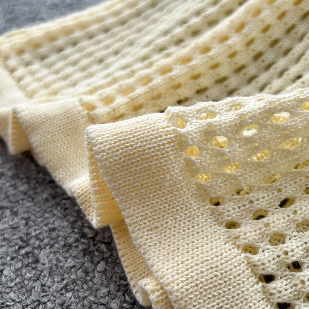 Frauen Ausschnitt Strickkleider Knöchellanges Schlitzkleid Peter Pan Kragen Ärmellose Taille Y2k Streetwear Party Elegant 2025, Herbst