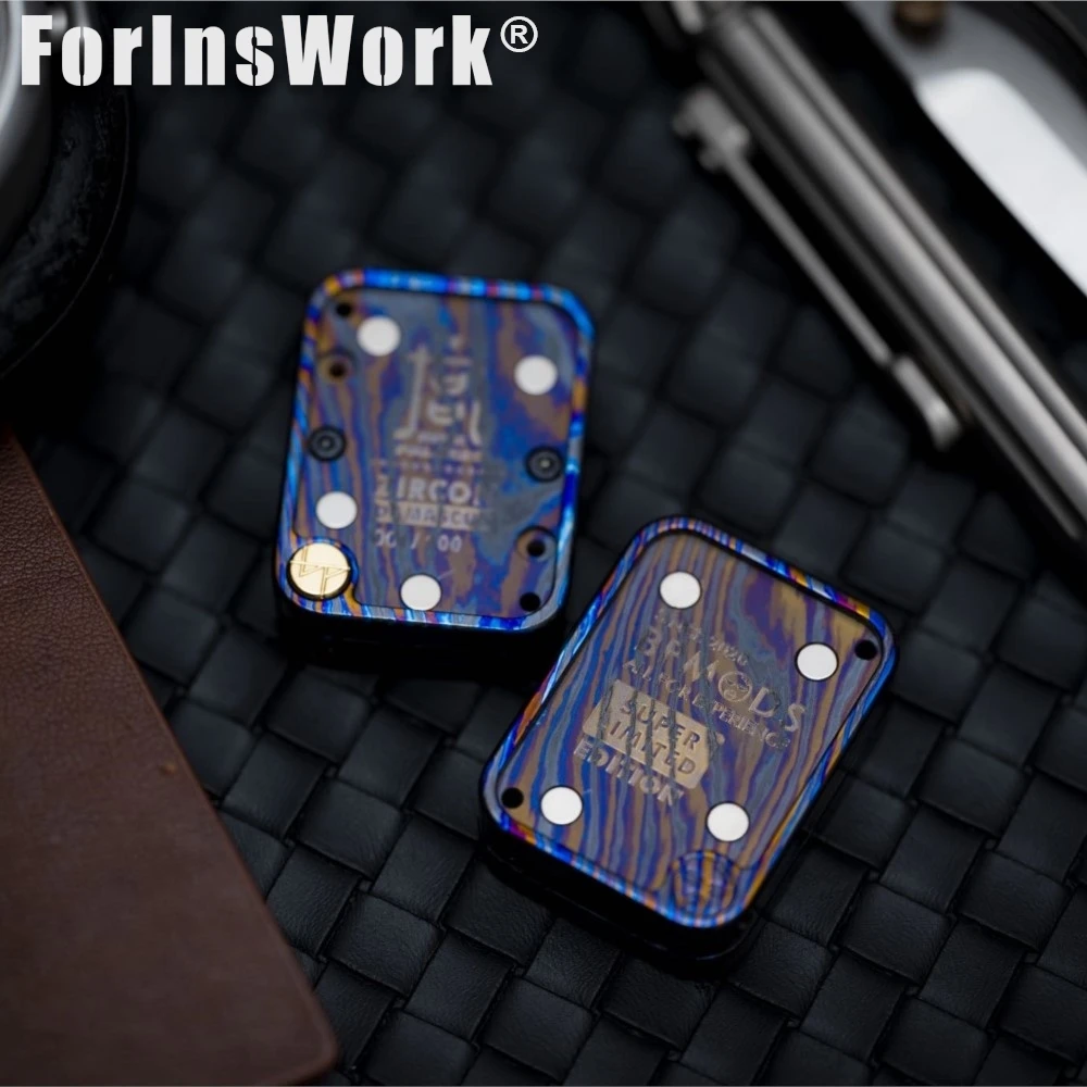 BPMODS Zirconium Damascus The Nine Palaces Grid S.S Mechanical Straight Push Slider Office Desk Fidgets Slider Table Toys